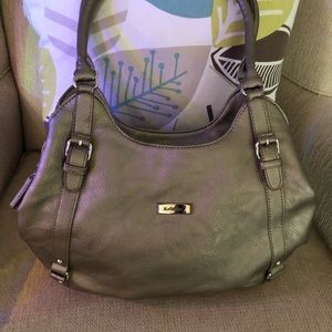 Reflection gold leather handbag